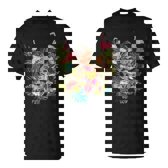 ウクレレフラガールティキバケーションハワイアンルアウビーチフラミンゴ Tシャツ - Kawaiitshirt