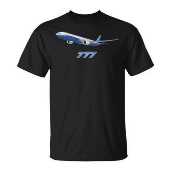 エアラインジェット777飛行機旅客機ジャンボジェット Tシャツ - Kawaiitshirt