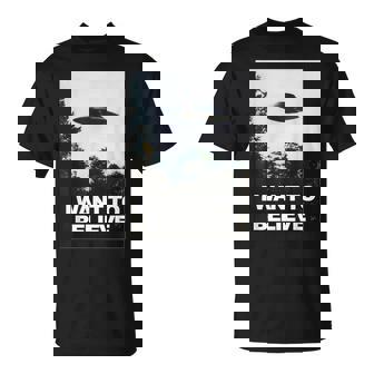 エイリアン Ufo ハンターシャツ I Want To Believe Tシャツ - Kawaiitshirt