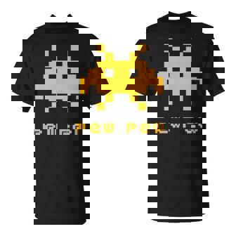 エイリアンインベーダーズピューピュースペース8ビットレトロビデオゲームギフト Tシャツ - Kawaiitshirt