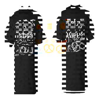 オクトーバーフェストをモチーフにしたビールジョッキ、ヴィースンのプレッツェル Tシャツ - Kawaiitshirt