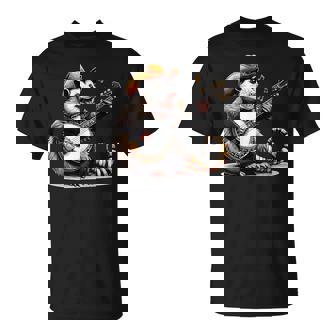 オポッサム演奏 バンジョー ギター 面白い ポッサムハット ゴミ オポッサム Tシャツ - Kawaiitshirt