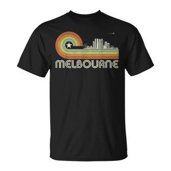 オーストラリア 休暇のお土産 レトロ ビンテージ スカイライン メルボルン Tシャツ - Kawaiitshirt