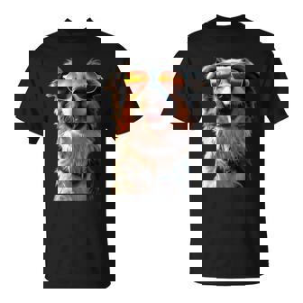 オーストラリアン・シェパード＆サングラス 愛犬家 シェパード Tシャツ - Kawaiitshirt