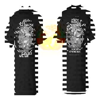 カエルとキノコ 毎日魔法を起こしましょう。 Tシャツ - Kawaiitshirt