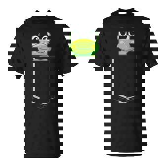 カエルポケットにカエルポケットペットカエルグリーンカエルポケット Tシャツ - Kawaiitshirt