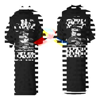 カナダはウクライナのウクライナのカナダの旗のtシャツで立ちます Tシャツ - Kawaiitshirt