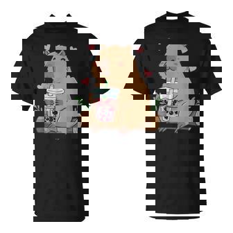 カピバラ ボバ バブルティー キッズ ガールズ キッズ カワイイ カピバラ Tシャツ - Kawaiitshirt