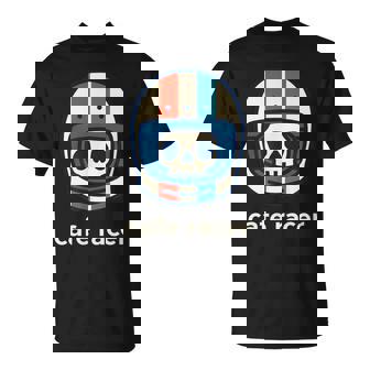 カフェレーサー トレンディ シンプル ヘルメット デザイン バイク Tシャツ - Kawaiitshirt