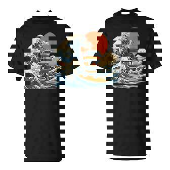 カプチーノ アサシーノ 和波 アート 忍者 コーヒー好き Tシャツ - Kawaiitshirt