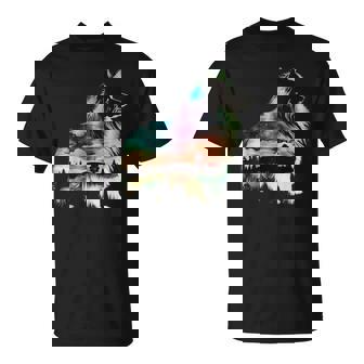 カラフル シェルティ 自然 シェットランド シープドッグ 反射 Tシャツ - Kawaiitshirt