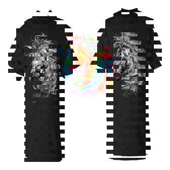 カラフルなアイルランドのドラフト馬愛好家スプラッシュアート Tシャツ - Kawaiitshirt