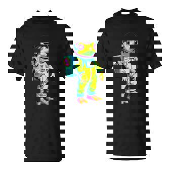 カラフルなカエルの宇宙飛行士キャラクター Tシャツ - Kawaiitshirt