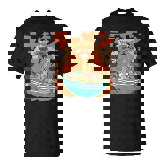 カワイイ ラーメンタヌキ妖怪 オタク アニメ 漫画 Tシャツ - Kawaiitshirt