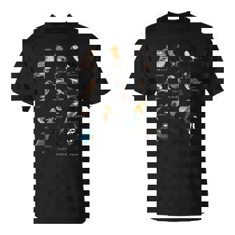 カワセミ ヒゲガラ ニシツノメドリ 鳥 動物 図 バードウォッチング 贈り物 鳥類学者 生物学者 自然科学 Tシャツ - Kawaiitshirt