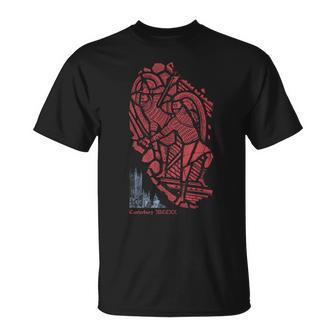 カンタベリー大聖堂ステンドグラス 3 歴史考古学 Tシャツ - Kawaiitshirt