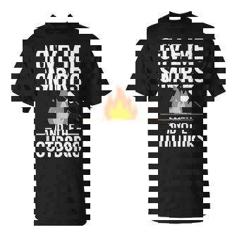 キャンプ&ハイカー向け、スモーズアンドザアウトドアデザインを与えてください Tシャツ - Kawaiitshirt