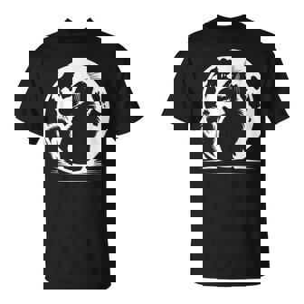 キュートで面白いチンチラが月に吠える Tシャツ - Kawaiitshirt