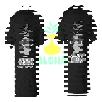 キュートなアロハパイナップルサングラス ハワイアンティキ Tシャツ - Kawaiitshirt