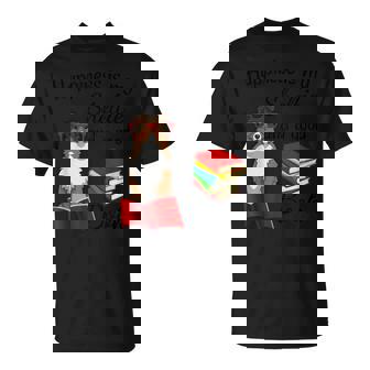 キュート・ハピネス・イズ・シェルティー・アンド・ブックス・シェルティー・マム Tシャツ - Kawaiitshirt