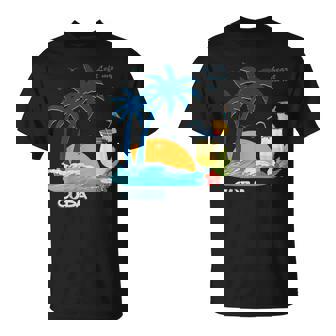 キューバ 熱帯の風景 ハバナ ギフト お土産 カリブ海 ヤシの木 冒険 Tシャツ - Kawaiitshirt