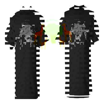 キリン ベジタリアンファミリー 食べる ブロッコリー Tシャツ - Kawaiitshirt