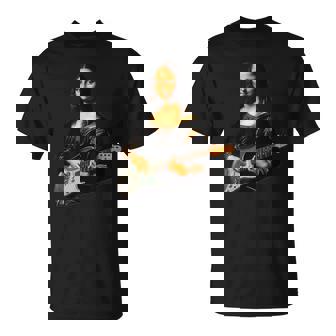 ギター 面白tシャツ モナリザ おもしろ ギタリスト 服 音楽 メンズ キッズ ネタ 服 軽音 楽器 エレキ Tシャツ - Kawaiitshirt
