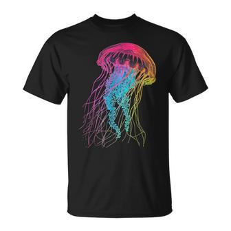 クラゲ カラフル ファンタジー 動物 アート グラフィック クラゲ Tシャツ - Kawaiitshirt