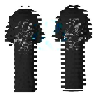 クラゲ柄 海洋生物 海洋生物 海洋生物 女の子 Tシャツ - Kawaiitshirt