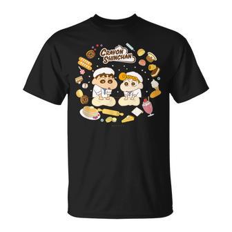 クレヨンしんちゃん ひまわりとパンづくり デザートタイム Tシャツ - Kawaiitshirt