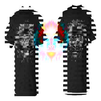 クールなタイダイサングラスマンドリルイラストアート Tシャツ - Kawaiitshirt