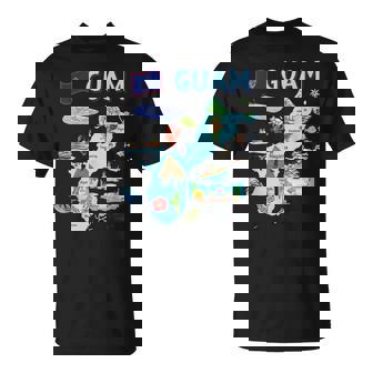 グアム、主要都市、旗、アメリカの観光名所地図 Tシャツ - Kawaiitshirt