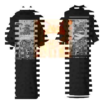 グスタフ・クリムト 幾何学模様の猫 Tシャツ - Kawaiitshirt