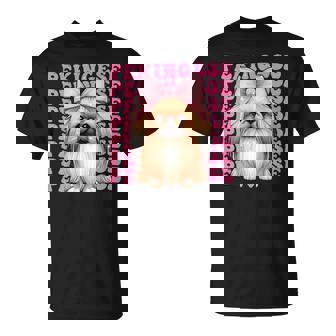 コケットボウ ペキニーズガール 犬 ママ 母の日 ピンク Tシャツ - Kawaiitshirt