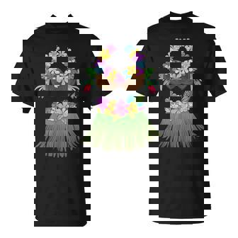 ココナッツブラ レイ 花 草 スカート フラ パーティー ハロウィン Tシャツ - Kawaiitshirt
