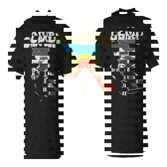 コロンビア ビンテージ コロンビアン カントリー レインボー レトロ 70年代地図 Tシャツ - Kawaiitshirt