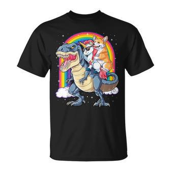 コーギー ユニコーン 恐竜 レックス キッズ ガールズ レインボー ギフト Tシャツ - Kawaiitshirt