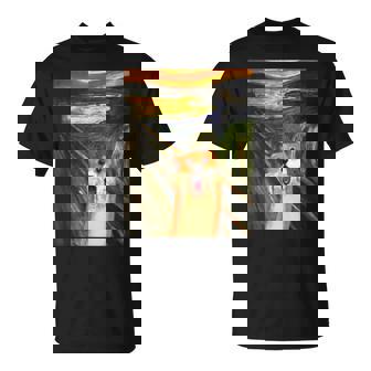 コーギー 面白いtシャツ 犬 ムンクの叫び かわいい メンズ 子供 おもしろ 服 グッズ ネタ わんこ Tシャツ - Kawaiitshirt