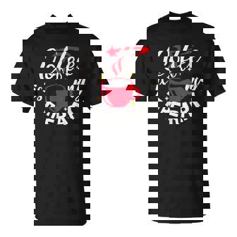 コーヒーは私のセラピー、面白いカフェイン愛好家 Tシャツ - Kawaiitshirt