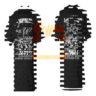 コーヒーを飲んで、面白いハエトリグモを撫でたいだけ Tシャツ - Kawaiitshirt