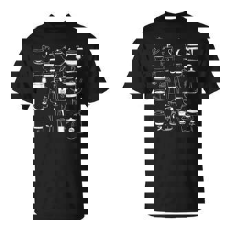 コーヒー柄 カフェイン エスプレッソ カプチーノ カフェインレス カフェ Tシャツ - Kawaiitshirt