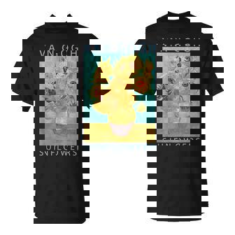 ゴッホ 面白いtシャツ ひまわり 名作 アート 花 印象派 絵画 メンズ レディース 服 美術 油彩画 Tシャツ - Kawaiitshirt