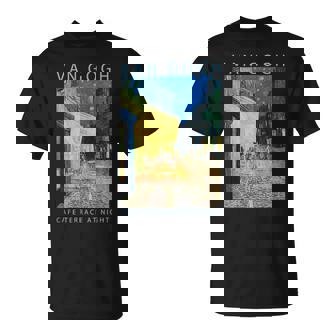 ゴッホ 面白いtシャツ アート 夜のカフェテラス 印象派 絵画 メンズ レディース 面白い 服 美術 油彩画 Tシャツ - Kawaiitshirt