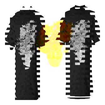 ゴッホのひまわりの現代美術の絵画 Tシャツ - Kawaiitshirt