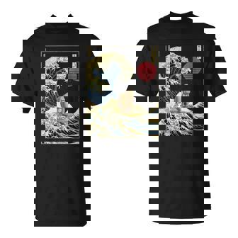 ゴリラ 神奈川波 おもしろサーフアニマル Tシャツ - Kawaiitshirt