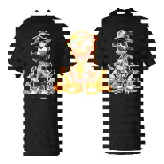 ゴールデンテディベア ボスマネーバッグ ゴールデンコイン&チェーン Tシャツ - Kawaiitshirt