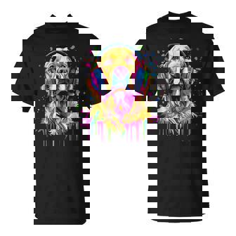 ゴールデンレトリバー 恋人 ポップアートカラー ファニー ゴールデンレトリバー Tシャツ - Kawaiitshirt