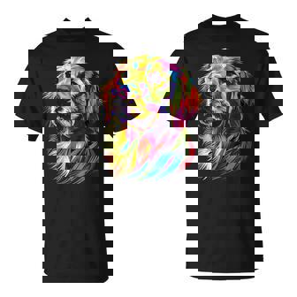 ゴールデン・レトリーバー 犬 カラフル ポップアート 犬好き Tシャツ - Kawaiitshirt