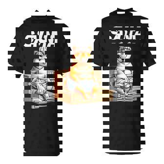 サウナauna さうな 整う アウトドア 焚火 おもしろ 犬 柴犬好き 柴犬 名言 文字 面白い ふざけた ネタ Tシャツ - Kawaiitshirt