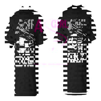 サッカーでゴールを決めた少女 Tシャツ - Kawaiitshirt